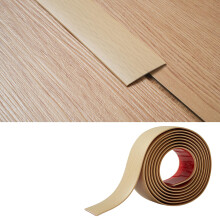 Zayejod 2M PVC Floor Transition Strip Self Adhesive,Beige Wood Grain 5CM