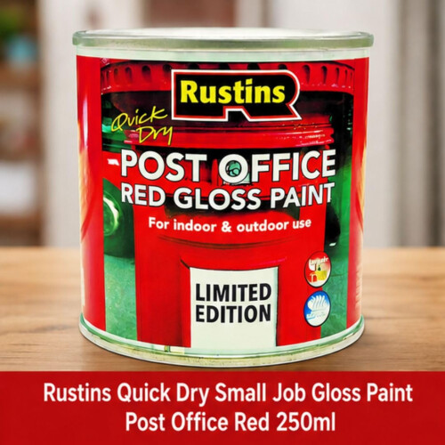 Rustins RUSTINS Quick Dry Small Job Gloss Paint Post Office Red 250ml 1