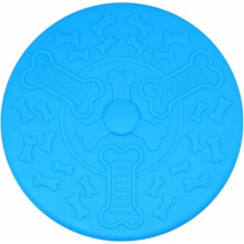 Dog Soft Rubber Frisbees Pet Toy Indestructible Flyer Flying Disc - Frisbees in bright colors for dogs to see Blue, Pet Supplies, Gift for Dog Owners