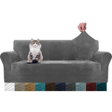 MAXIJIN Thick Velvet Sofa Covers 3 Seater Super Stretch Couch Cover fo