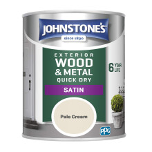 Johnstone's - Exterior Satin Wood & Metal Paint - Pale Cream - 750ml
