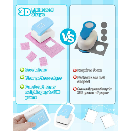 UCEC 3D Rectangular Stamp Punch 2925 cm – Relief Pattern 1