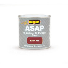 RUSTINS ASAP Quick Dry All Surface All Purpose Paint – Water-Based Satin Paint for Wood, Metal, UPVC, Plastic, Tiles, Stone & Brick – Interior & E