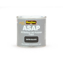 RUSTINS ASAP Quick Dry All Surface All Purpose Paint – Water-Based Satin Paint for Wood, Metal, UPVC, Plastic, Tiles, Stone & Brick – Interior & E