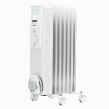 STATUS Oil Filled Radiator, 7 Fin Oil Heater, 1500W Electric Radiator Heater, OFH7-1500W1PKB,White