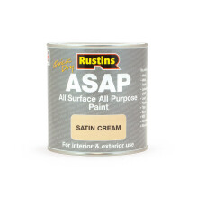 RUSTINS ASAP Quick Dry All Surface All Purpose Paint – Water-Based Satin Paint for Wood, Metal, UPVC, Plastic, Tiles, Stone & Brick – Interior & E