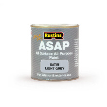 RUSTINS ASAP Quick Dry All Surface All Purpose Paint – Water-Based Satin Paint for Wood, Metal, UPVC, Plastic, Tiles, Stone & Brick – Interior & E