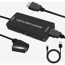 HDMI-SCART-muunninsovitin, 720p 1080p HD-video televisiolle, monitorille, digisovittimelle, DVD-soittimelle