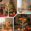 Vanthylit Set of 4 White Christmas Tree with Lights 2FT 5
