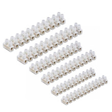 3A/5A/15A/30A/60A Electrical Connector Blocks 12 Way Clear Barrier Block Strip Wire Connector Electrical Choc Blocks Connecting for Wiring Cable Dual