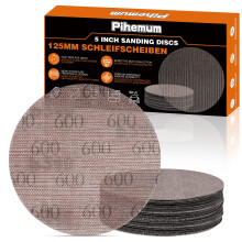 pihemum 50 Pcs Mesh Sanding Discs 125mm 600 Grit