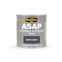 RUSTINS ASAP Quick Dry All Surface All Purpose Paint – Water-Based Satin Paint for Wood, Metal, UPVC, Plastic, Tiles, Stone & Brick – Interior & E
