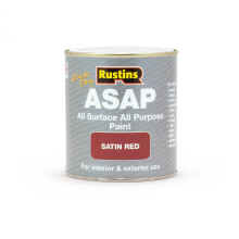 RUSTINS ASAP Quick Dry All Surface All Purpose Paint – Water-Based Satin Paint for Wood, Metal, UPVC, Plastic, Tiles, Stone & Brick – Interior & E