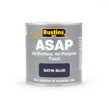 RUSTINS ASAP Quick Dry All Surface All Purpose Paint – Water-Based Satin Paint for Wood, Metal, UPVC, Plastic, Tiles, Stone & Brick – Interior & E