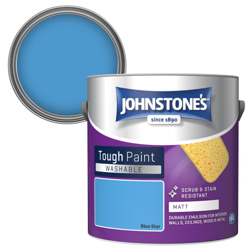 Johnstone's Johnstone's - Washable Matt Wall & Ceiling Paint - Blue Star - 2.5L 1