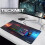 TeckNet TECKNET Gaming Mouse Mat, 900x400x3mm Large Mouse Pad - Blue Red Flame 6
