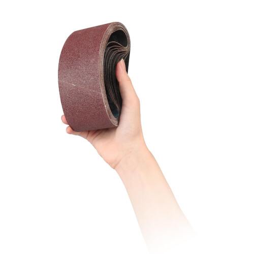 STEBRUAM 8PCS Sanding Belt 65 x 410 mm 60 Grit 1
