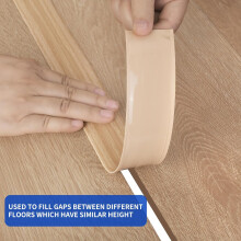 Zayejod 4M PVC Floor Transition Strip Self Adhesive,Brown Teak Grain 4CM