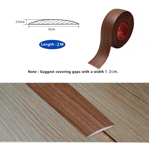 Zayejod 2M PVC Floor Transition Strip Self Adhesive，Cherry 5CM 1