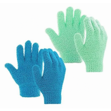 2 Pairs Microfibre Dusting Gloves Washable Cleaning Mitts for Cars, Kitchens, Blinds, Lamps and Furniture