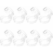 8 Pack Childproof Stove Knob Covers, Cooker and Oven Safety Guards, Up to 6 cm Diameter, 4 cm High
