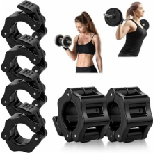 6 Pack 30 mm Barbell Clamps, Quick Release Weight Bar Collars for Weightlifting Workout Fitness