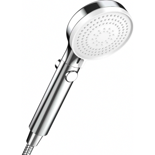 Universal Handheld Shower Head with Stop Function, Water Saving, High Pressure, 3 Spray Modes, Chrome Finish