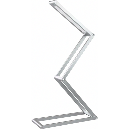 LED Desk Lamp, Dimmable and Foldable Aluminium Table Light, Daylight Office Reading Lamp, Silver