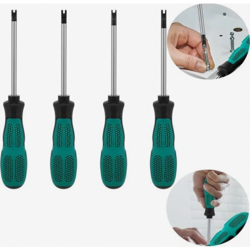 4 Piece U Type Screwdriver Set, Magnetic Fork Tip Hand Tools, Chrome Vanadium Steel Repair Kit 2