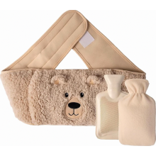 Hot Water Bottle Belt Compatible with 1L Bottles, Natural Rubber Leakproof with Lid for Neck, Back, Legs and Waist