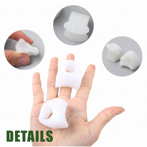 8 Pack Gel Toe Separators for Bunions, Silicone Correctors for Overlapping and Hammer Toes, Clear 1