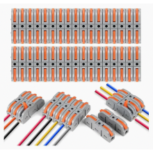 40 Piece Lever Wire Connectors, 4 mm2 Cable Terminals for Electrical DIY Projects and Repairs