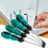 4 Piece U Type Screwdriver Set, Magnetic Fork Tip Hand Tools, Chrome Vanadium Steel Repair Kit 5