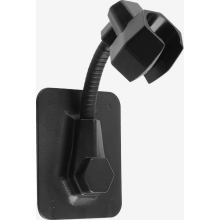 Adjustable Shower Head Holder, No Drilling, 360 Degree Rotation, Wall Mounted Bathroom Accessory, Black