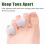 8 Pack Gel Toe Separators for Bunions, Silicone Correctors for Overlapping and Hammer Toes, Clear 5