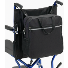 Wheelchair Backpack Rear Storage Bag with Side Pockets, Black, Durable Organiser for Daily Travel