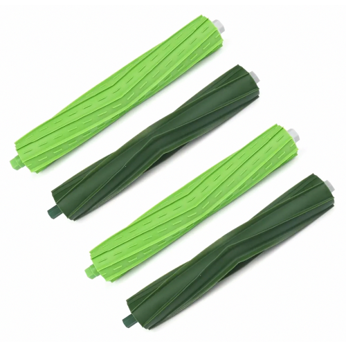 2-Pack Roller Brush Replacement Parts Compatible with E5 E6 i7 i7 Plus i3 i3 Plus Robot Vacuums, 4 Rubber Brushes
