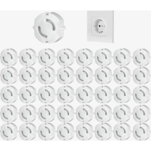 40 Pack Childproof Socket Covers, Plug-In Outlet Safety Guards for Babies and Children, White