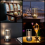 Cordless LED Table Lamp, Dimmable Touch Control Rechargeable Crystal Lantern with USB-C, Silver 5
