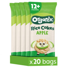 Organix Apple Organic Rice Cakes, Organic Toddler Snack (20 x 18 g)