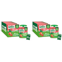 GoGo squeeZ Fruit Smoothie Snack, Apple Strawberry,100% Real Fruit Ble