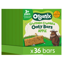 Organix Gruffalo Crumble Apple Oaty Bars, 6 Boxes of 6 x 23 g