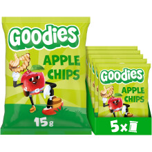 Goodies Apple Chips Kids Fruit Snack, 100% Fruit, 15 g (Pack of 5)