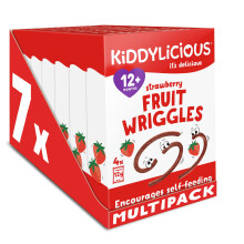 Kiddylicious Strawberry Wriggles - Delicious Real Fruit Treat for Kids