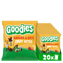 Goodies Kids Banana & Date Fruit Bites, High in Fibre, 20 x 20 g Packs