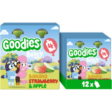 Goodies Bluey Kids Snack Fruit Smoothie Pouches, Multipack 3 x (4 x 10
