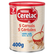 Cerelac 5 Cereals Infant Cereal with Milk 400 g | from 7 Months+ | Bab