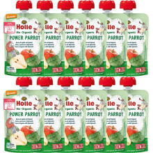 Holle Power Parrot - Pouch pear & apple with spinach, pack of 12