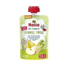 Holle Fennel Frog - Pouch pear with apple & fennel, pack of 12