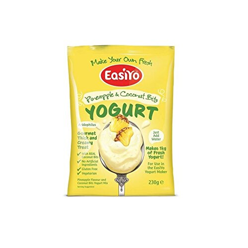 Easiyo Pineapple & Coconut with Bits Premium Yoghurt Mix 230g (Pack of